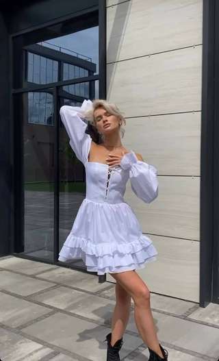Платье белое · ⁃ 70% cotton