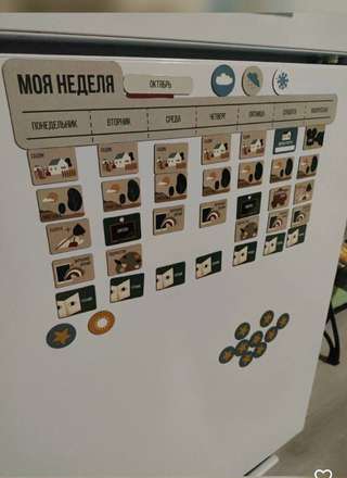 Детский магнитный планер «Моя неделя» + большой набор магнитов