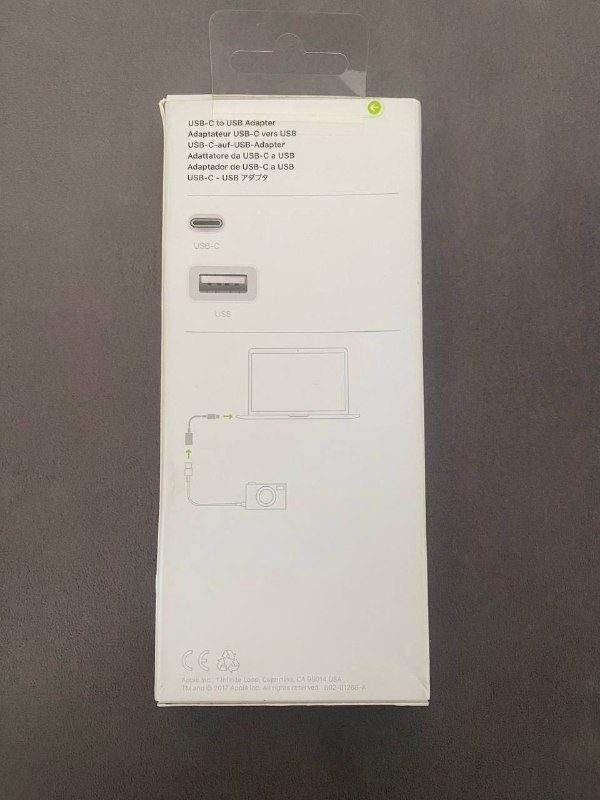 Продам · оригинальный адаптер Apple USB-C to USB Adapter, модель A1632/MJ1M2AM — фото 1 из 2