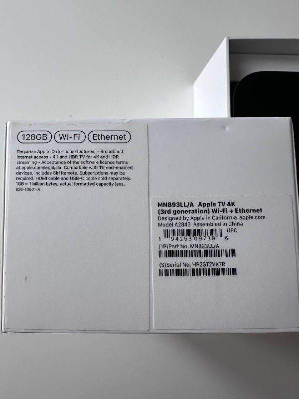 Apple TV 4K 128 gb A15 Bionic Wi-Fi+Ethernet в идеальном состоянии — фото 2 из 2