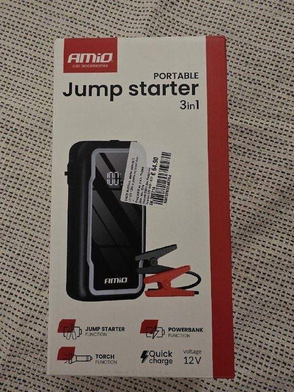 Продам комплект AMiO: Jump Starter 3-в-1 + зарядное устройство для аккумулятор — фото 2 из 4