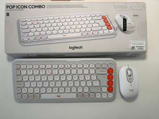 Продам комплект - клавиатура и мышка Logitech POP Icon Combo Off White & Orang