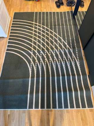 ковер бело-зеленый IKEA 160*230 см