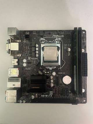 полуконфигурация: · материнская плата asrock H81M-ITX