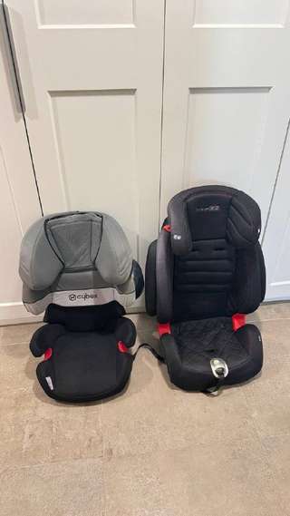 Автокресла. · 1. Серое cybex. Превращается в бустер, крепления изофикс. В хоро