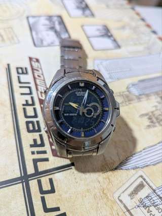 ⌚ Casio Edifice EFA-119 (синий циферблат)