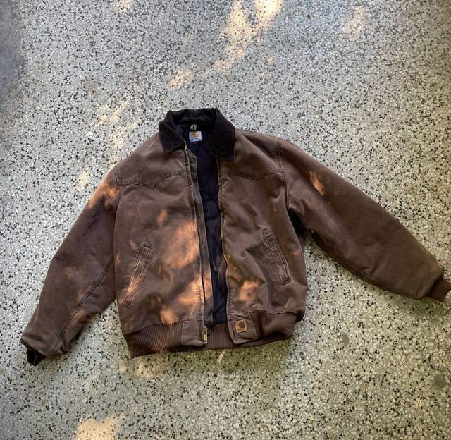 1) куртка Carhartt Santa Fe Jacket, Brown, начало/середина 00х, теплая на осен — фото 1 из 2