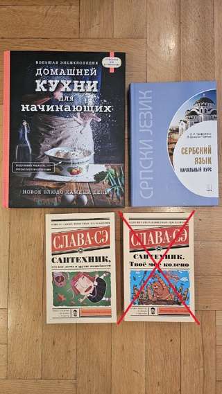 1. Самоучитель сербского. Не использовался даже. К нему есть аудиофайл, поделю