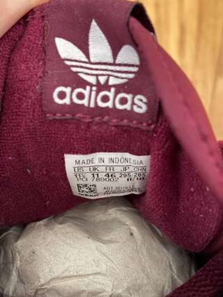 Adidas Continental 80 Suede 'Maroon' 11.5 US/11 UK/29 cm