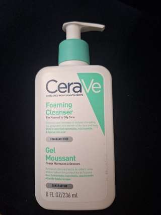 1. Cerave. Средство для умывания для нормальной и жирной кожи. Полная упаковка