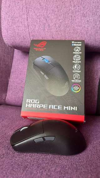1. Asus Rog Harpe Ace Mini на глайдах-точках от Artisan. В комплекте 4к ресиве