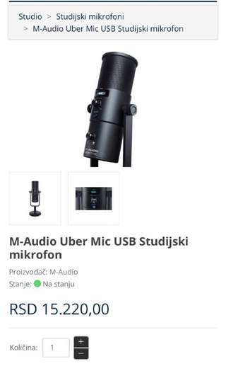 M-Audio Uber Mic USB Studijski mikrofon
