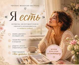 ✨ «Я есть» ✨ · — встреча для женщин, на которой можно немного остановиться и п