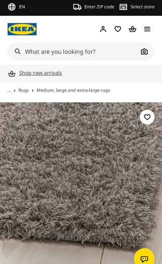 Длинноворсовый ковёр IKEA (ИКЕА) VINDEBÄK, 160×230 см