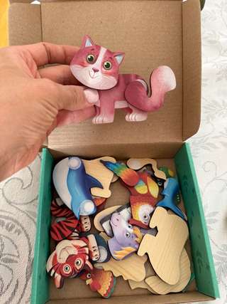 Игра развивающая , деревянные фигурки