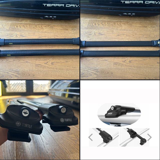 Продам Аэродинамические поперечины Turtle Air 1 Black на рейлинги, с замками