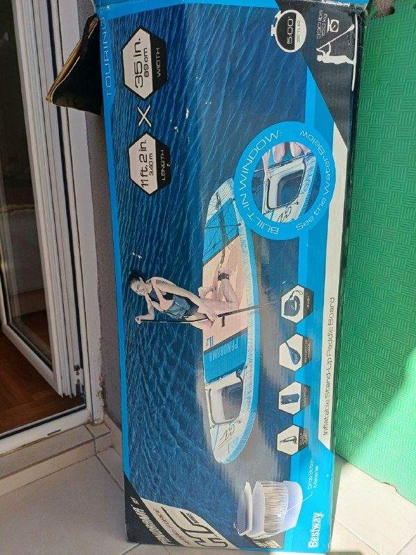 Продаю sup доску panorama длина 11.2, ширина 89 см, грузоподьемность 150 кг, к — фото 3 из 9