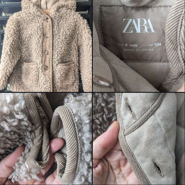 Детская искусственная шубка zara, носили 104/110
