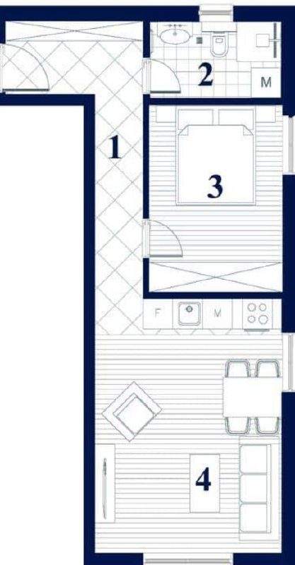 🏠 Квартира с 1 спальней · Прчань · €209 900 — фото 4 из 10